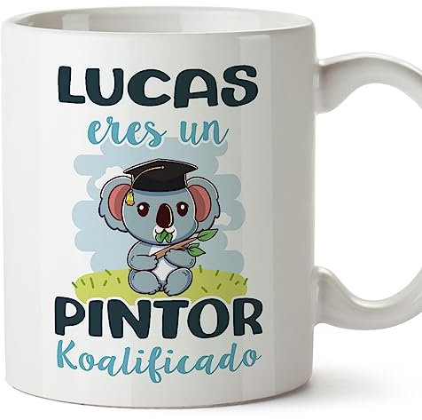 MUGFFINS Tazas Personalizadas para PINTOR - En Español - Koalificados Personalizados - 11 oz / 330 ml - Regalo Personalizable original y divertido