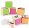 ANBOOR 4 Pcs Dice with Pockets, Würfel Mit Einstecktaschen DIY Spielwürfel Education Games Play Cube with Bag, Soft Foam Learning Blanko Dice