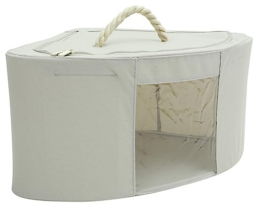 Zerodeko Eckorganizer aus Oxford Gewebe Faltbarer Dreieck Eckhalter für Haushalt Aufbewahrungsbox für Kleinigkeiten Tragbar und Langlebig