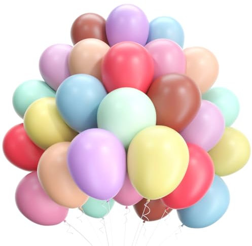 WAREHOUSE Ballon couleur 50 Pièces 12 30 cm, Ballon Gonflable Hélium, ballons d'anniversaire,Décoration pour Anniversaire, mariage,Baptême, décoration de diplôme. (Mixa-27)