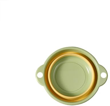 Lavabo Plegable Para Platos, Lavabo Plegable Compacto Lavabo De Silicona Ligero Para Lavado A Pequeña Escala Lavabo Plegable Para Acampar Al Aire Libre(Verde)