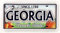 Georgia Nummernschild, doppellagig, MDF-Magnet