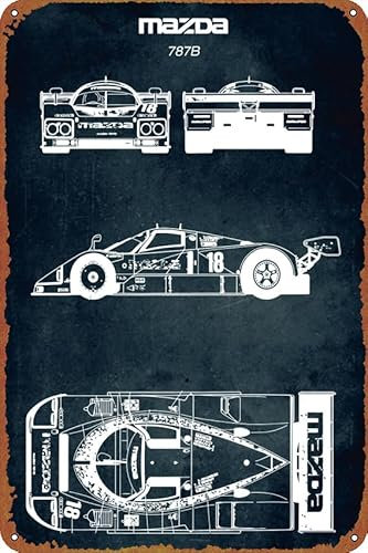 No131 Mazda 787B Professionelles Blechposter, ideale Wanddekoration für Bars, Cafés, Büros, Restaurants, Häuser, Gärten, Geschäfte, Clubs, 30,5 x 20,3 cm