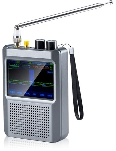 Neueste V2.4 Malachite DSP2 SDR-Radioempfänger, AURSINC Kurzwellenradioempfänger 10kHz-380MHz, 404MHz-2GHz, AM SSB DSB CW NFM WFM Air FT8 RTTY, Dekoderfunktion, Rauschunterdrückung