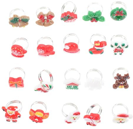 Toyvian 36st Weihnachtsring Spielzeug Schmuck Fingerringe Rentier Ringe Requisiten Für Weihnachtsfeiern Schneemann-ring-spielzeug Weihnachtsfingerringe Spielzeugring Weihnachten Kind Abs