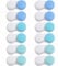 DEWSENSI Contact Lens Case, 12 Pack Empty Cute Contact Lens Cases Box Holder Container for Storage, Travel, Daily Home Use (Blue)