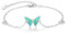 CUOKA MIRACLE Schmetterling Armband 925 Sterling Silber Opal Schmetterling Armband für Damen Schmetterling Schmuck für Mädchen (Grün)