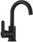 Basin Mixer Tap Black Bathroom Sink Taps with Swivel Spout, Swan Neck Basin Taps Kitchen Tap 1 Hole Single Lever Monobloc Sink Tap with Water Hoses for Bathroom, Kitchen