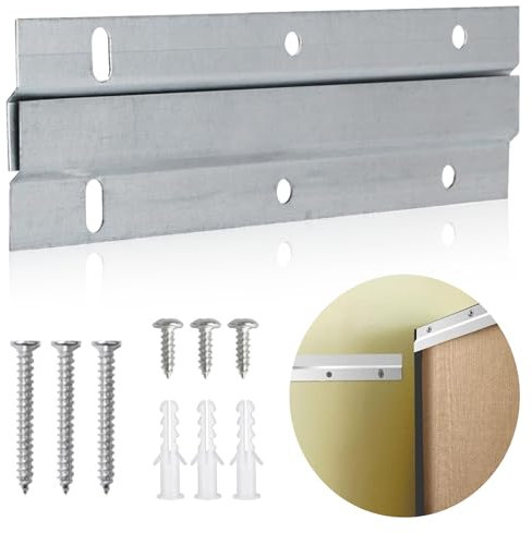 Support de montage mural emboîtable en acier inoxydable à taquet français pour accrocher des photos murales, miroirs, panneaux, œuvres d'art, armoire, tableau blanc