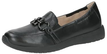 CAPRICE Damen Slipper aus Leder Bequem, Schwarz (Black Nappa), 42 EU