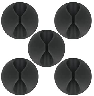 BIGtec Kabelmanagement Kabelhalter 50 Stück schwarz Kabelführung selbstklebend Kabelclips Kabel Organizer Kabelklemmen Befestigung Halterung