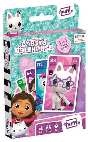 Shuffle Gabby's Dollhouse Jeu de Cartes pour Enfants à partir de 4 Ans
