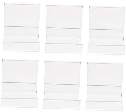 BESTonZON Acrylic Stand Phone Headset for Cell Phone Computer Headsets Picture Frame Stand Headphone Hanger Acrylic Headset Stand Picture Holder Stand Tablet Stands Acrylic Material