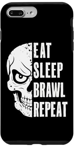 Eat Sleep Brawl Wiederhole lustige Videospieler-Spiele Hülle für iPhone 7 Plus/8 Plus