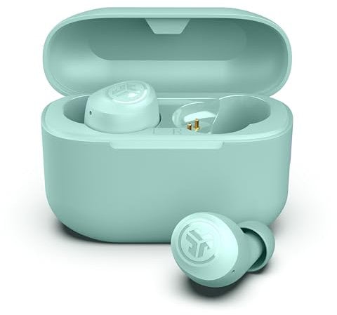 JLab Go Air Pop+ In Ear Kopfhörer kabellos Bluetooth, True Wireless Kopfhörer, 35+ Std Headphones, kabellose Ohrhörer, Earbuds mit Mikrofon, USB-C Ladebox, Dual Connect, EQ3 Sound, Minzgrün