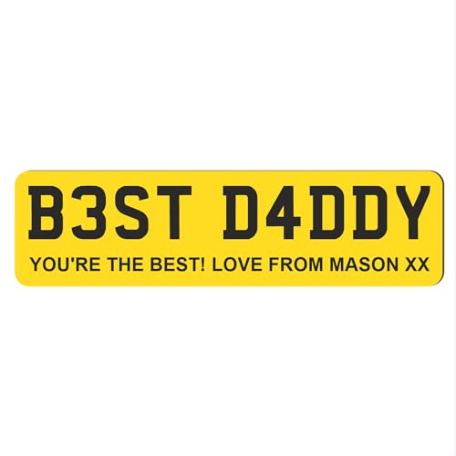 Personalised Plate Style Decorative Plaque – Custom Text Sign in MDF or Acrylic – Novelty Gift for Home or Office Just Passed Novelty Signs (Plain Yellow Design, Mdf Wood Small 19cm)