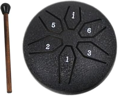 Regentrommel-Instrument, 7,6 cm (3 Zoll) Percussion-Trommel mit Stab, kleines Musikinstrument für eine ruhige Stimmung