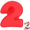 YXHZVON Kuchenform Zahlen Silikon Backform Zahl 2, Groß 3D Number Cake Zahlenbackform, Antihaftige DIY Motivbackformen für Kindergeburtstag, Hochzeit Jubiläum, Geburtstagstorte