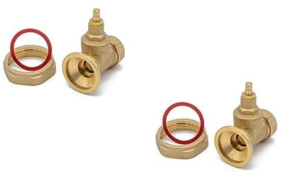 Pump Type GATE Valve 22MM x 1 1/2 - New B.S. Quality Brass x 2 (Pair)