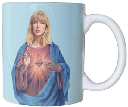 Grupo Darik Taza de Cerámica Taylor Album, Regalo Original para amantes de la Música, Incluye caja antirotura Taza de café, té, 11oz, 330 ml, Apta para microondas y lavavajillas, (Evangelista)