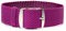 ClassicWatchStraps Perlon Uhrenarmband | Lila - 16 mm - Schließe: Silber Gebürstet | Nylon | Ersatz-Armband