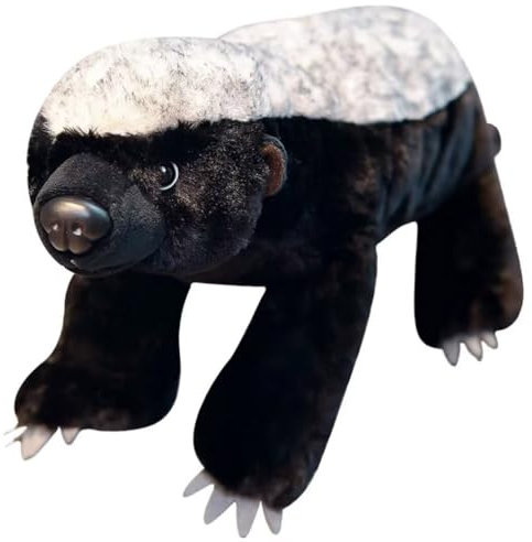 LSQXSS Simulato peluche di tasso del miele, bambola di peluche avvolgente, cuscini per dormire, cuscino carino, animali di peluche di riempimento in cotone PP, peluche di tasso del miele