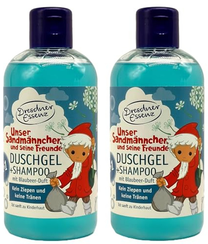 2er Pack Dresdner Essenz Unser Sandmännchen 2in1 Duschgel & Shampoo, 2x 250ml
