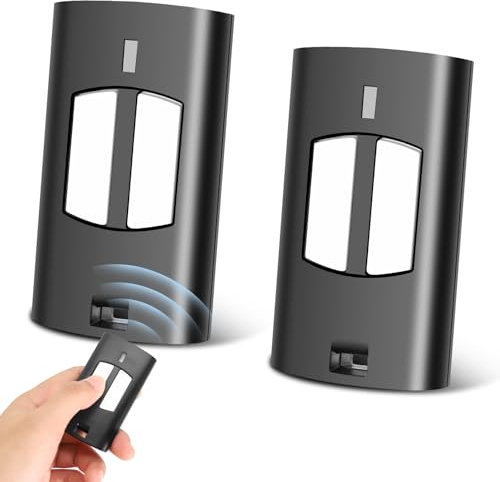 Fernbedienung - 2 mandos a distancia para TO.GO 2WV, 433,92 MHz, 2 canales, mando a distancia universal compatible con TO.GO 2WV 4WV, IO.2WV, LO.T2WMR, T2 WV, T4 WV