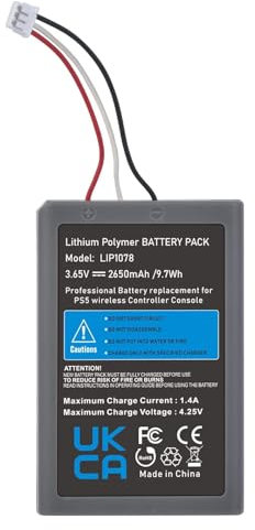 BATTERIA COMPATIBILE PER CONTROLLER PS5 DUALSENSE - GAMEPAD JOYSTICK 2650mAh RICAMBIO NUOVA