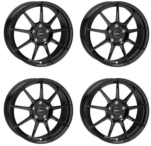 4x Autec Felgen CLUBRACING 7.5x17 ET38 4x100 Schwarz kompatibel mit Lada Vesta