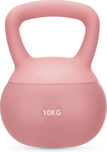 Gymtek® Weiche Kettlebell 10 kg, Handeln für Frauen - 10kg Kugelhantel - Kettlebell Soft, Gewichte Hantel, Kugelgewicht, Home Gym Equipment, Fitness, Krafttraining, Sport Geräte für Zuhause