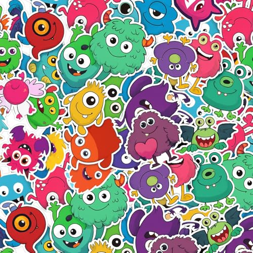100 Stück Monster Aufkleber, Wasserdicht, Graffiti Design, Vinyl, Für Laptops, Skateboards, Gepäck & Mehr