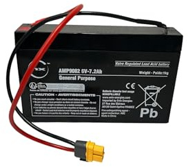 Cult Ranger Bait Boat Battery 6V 7AH 6 Volt Lead Acid with XT60 Connector