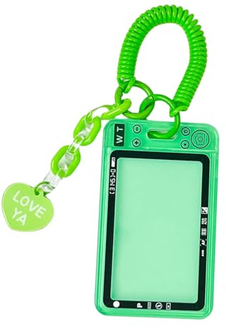 BOGEEL Porta fototessera con ciondolo e portachiavi a molla retrattile resistente all'acqua per 1-2 carte