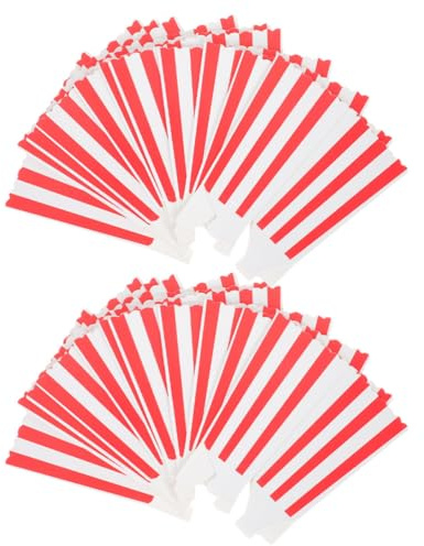 50pcs Paper Popcorn Boxes for Parties and Carnival Events | Charming Design, Versatile Use, Convenient Portability, Suitable for Cotton Candy and Popcorn