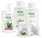 Sanct Bernhard Aloe-Vera-Pflegeset 4 Stück - Feuchtigkeitsgel, Hautcreme, Waschgel, Gesichtswasser