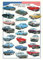 empireposter Educational - Bildung Amerikanische Autos der 50er - American Cars of The Fifties Bildungsposter Plakat Druck - Version in Englisch - Grösse 68x98 cm