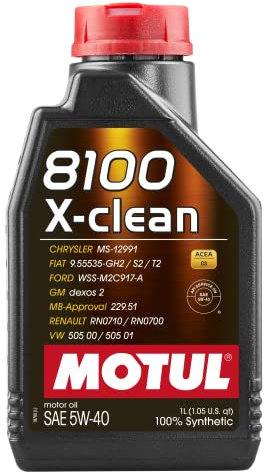 Motul 102786 8100 5W40 X-clean 5W40 / 1Liter, Brown