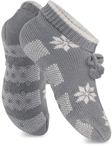 Paire de chaussons tricot Norvégien pour femme avec ABS - 2 couleurs au choix - Qualité de celodoro