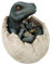 Jurassic Era Predator Green Velociraptor Dinosaurier Prähistorisches Ei Hatchling Sammlerfigur Statue
