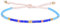 KELITCH Boho-Farbe Kristall Muschel Perlen Freundschaftsarmbänder Handgemachte Strand Armband Armreifen Schmuck Für Frauen (Blau)