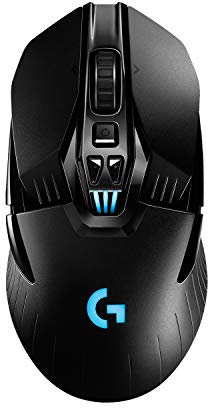 Logitech G903 Lightspeed Wireless Gaming Maus, Kabellose Verbindung, 12000 DPI Sensor, RGB-Beleuchtung, 7-11 Programmierbare Tasten, Lange Akkulaufzeit, Leichtgewicht, PC / Mac - Schwarz