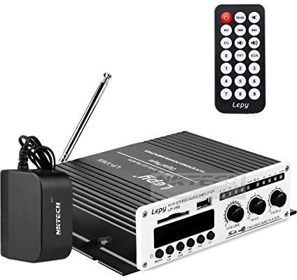NKTECH 3A Power Supply Lepy LP-V9S Hi-Fi Stereo Power Digital Audio Amplifier 2 x 20W RMS USB SD For DVD CD FM MP3 Car Black With Remote Controller