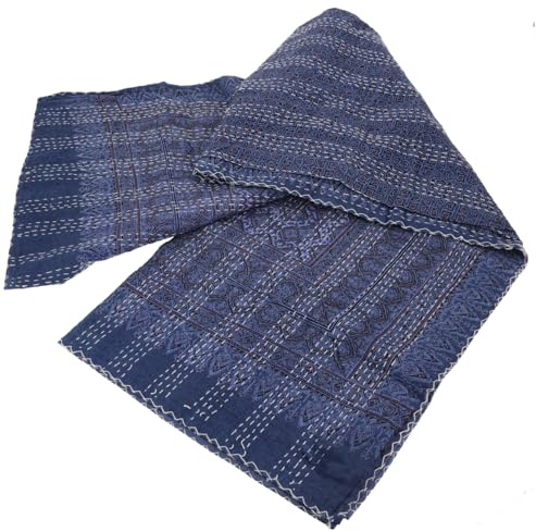 Quilt, Steppdecke, Tagesdecke Bettüberwurf, Besticktes Tuch, Muster 34 | 100 % Baumwolle, zweiseitig handbedruckt, Pflanzenfarben, Pflegehinweis: Handwäsche, exklusiv aus Indien