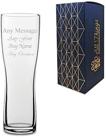 Personalised Engraved Aspen Pint Glass