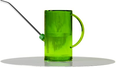 Brilliest Watering Can for Indoor/Outdoor Plants – Long Spout Stainless Steel – Plastic - Easy Measure - Modern - Succulents/Airplants/Houseplants/Outside Gardening (Green)