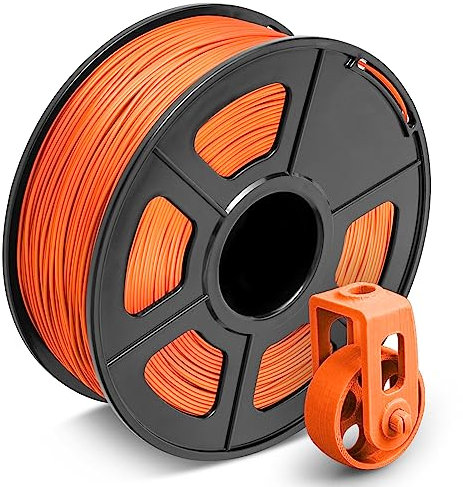 SUNLU ABS Filament 1.75 mm 3D Drucker Filament, Hohe Haltbarkeit/Hitzebeständig/Ausgezeichnete Zähigkeit, Kompatibel mit den Meisten FDM 3D Druckern, Filamentgenauigkeit +/- 0.02 mm, 0.9KG Orange