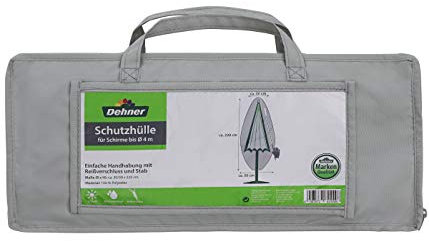 Dehner Schutzhülle für Sonnenschirm bis 4 m, Polyester, grau
