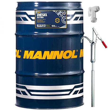 60L MANNOL Diesel Extra 10W-40 Premium Motoröl API CH-4/SL ACEA B4/A3 Handpumpe SAE B3/A3 505.00/502.00
