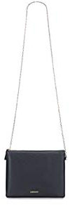 DORIS&JACKY Damen Clutch-001 Clutch, Armband, Schwarz mit Abnehmbarer Metallkette